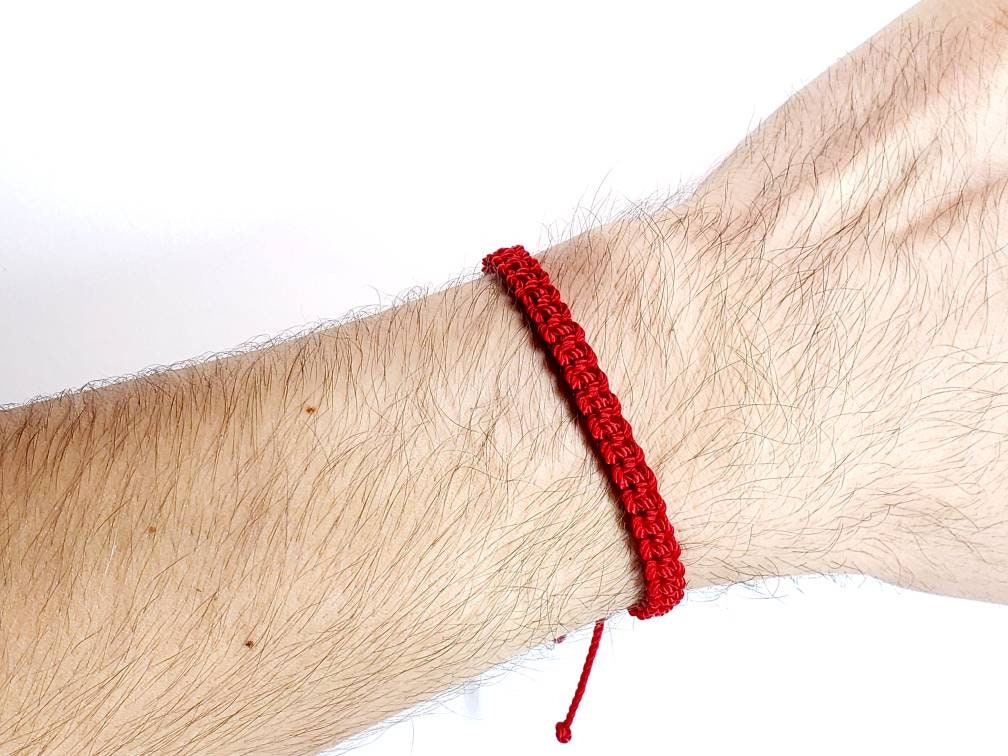 good luck red string bracelet, evil eye protection amulet, red string wristband, red evil eye bracelet, adjustable, for man & woman