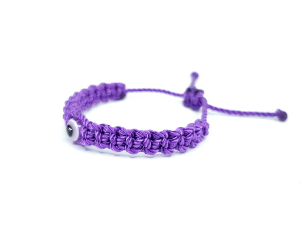 Baby purple string evil eye bracelet, Newborn infants and small childrens bracelet, evil eye protection, baby Evil eye amulet bracelet
