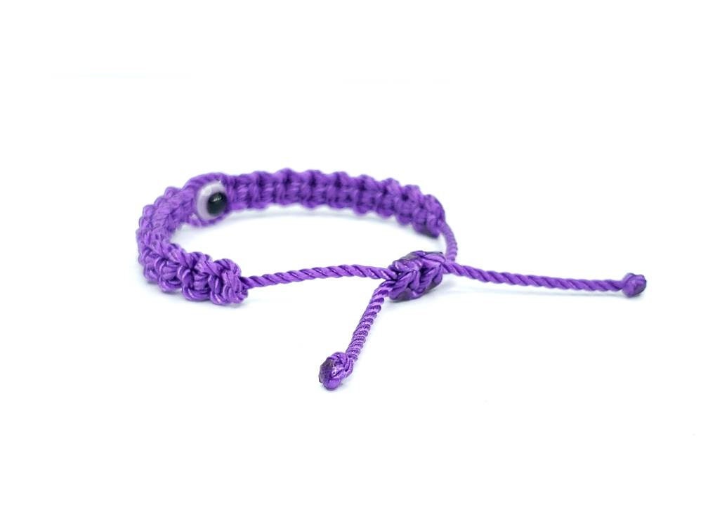 Baby purple string evil eye bracelet, Newborn infants and small childrens bracelet, evil eye protection, baby Evil eye amulet bracelet