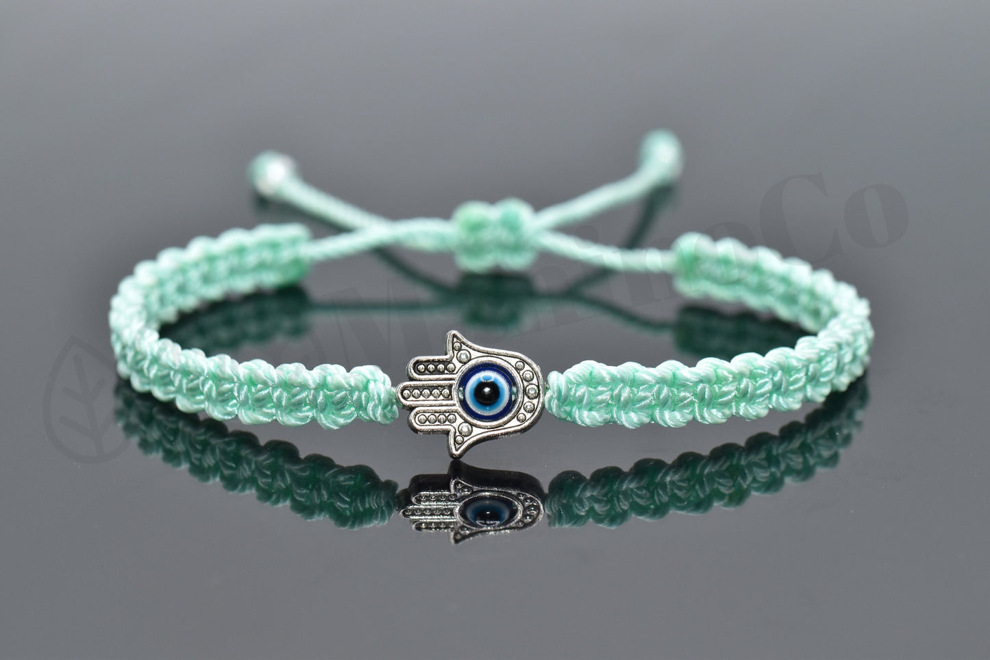Hamsa hand braided bracelet, for happiness, luck, health, and good fortune, new. good luck and evil eye charm for man and woman
