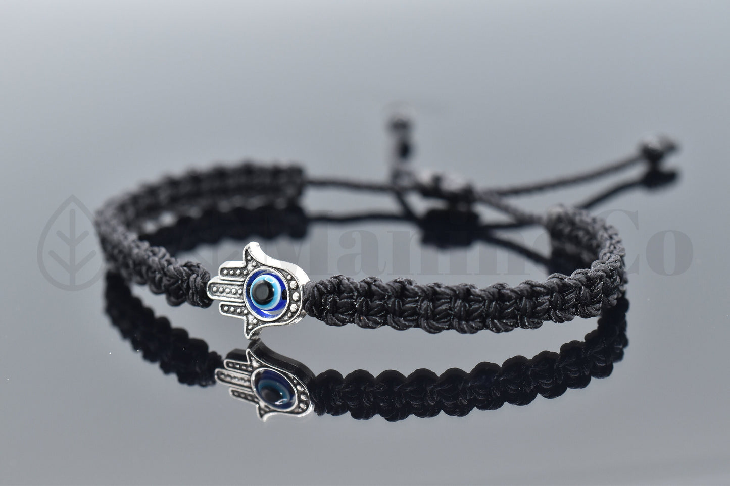 Hamsa hand black string bracelet, for happiness, luck, health, and good fortune, new. good luck and evil eye charm for man and woman