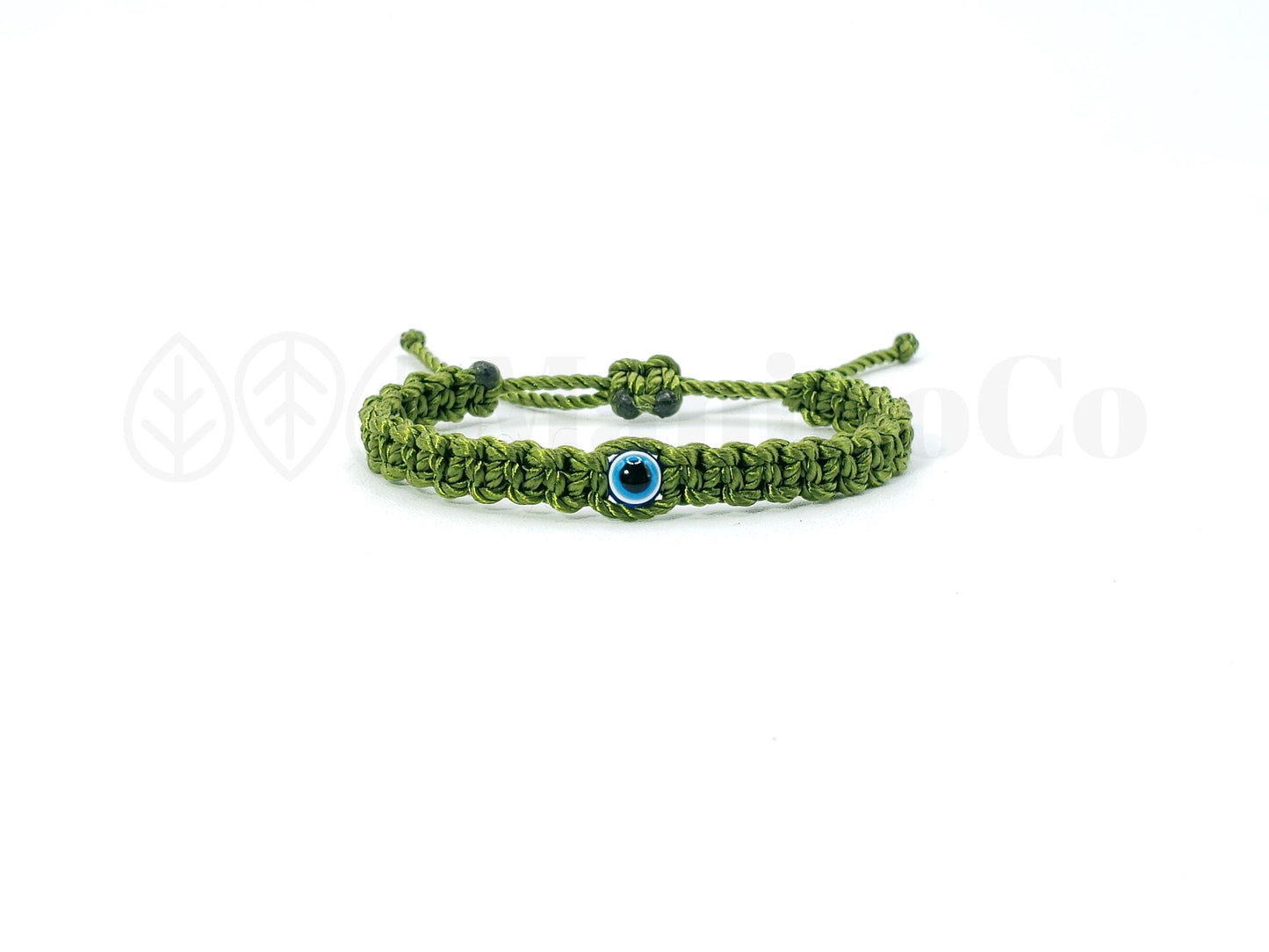 Kids size green string evil eye bracelet, evil eye protection, Evil eye amulet for kids, adjustable protection bracelet