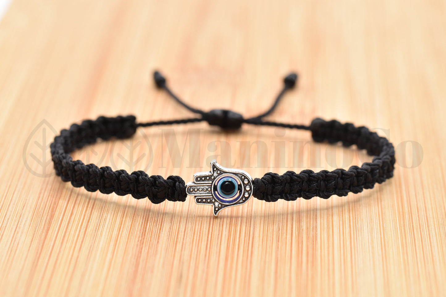 Hamsa hand black string bracelet, for happiness, luck, health, and good fortune, new. good luck and evil eye charm for man and woman