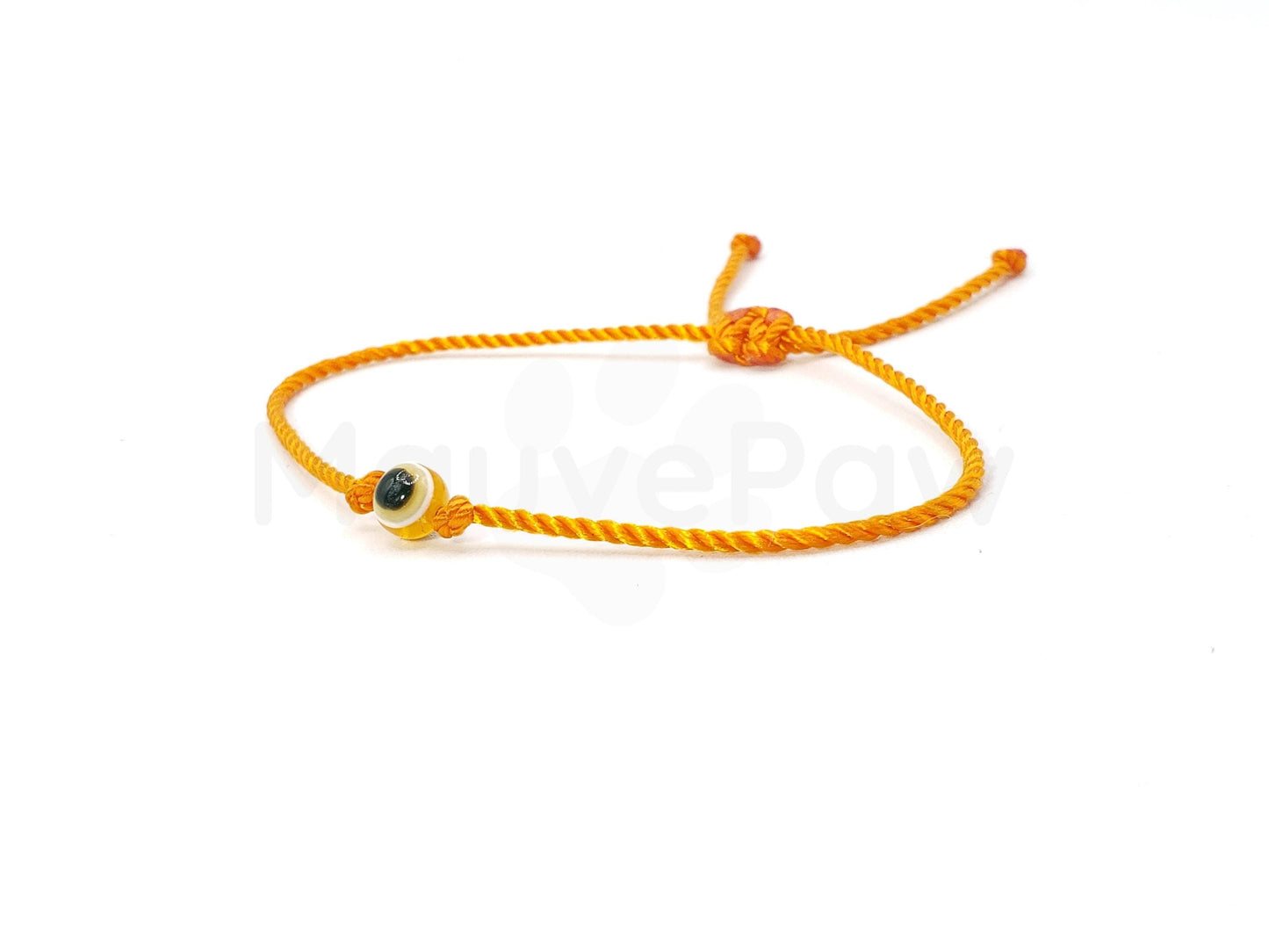 Evil eye orange string bracelet evil eye charm beautiful orange string wristband evil eye protection bracelet adjustable for man and woman
