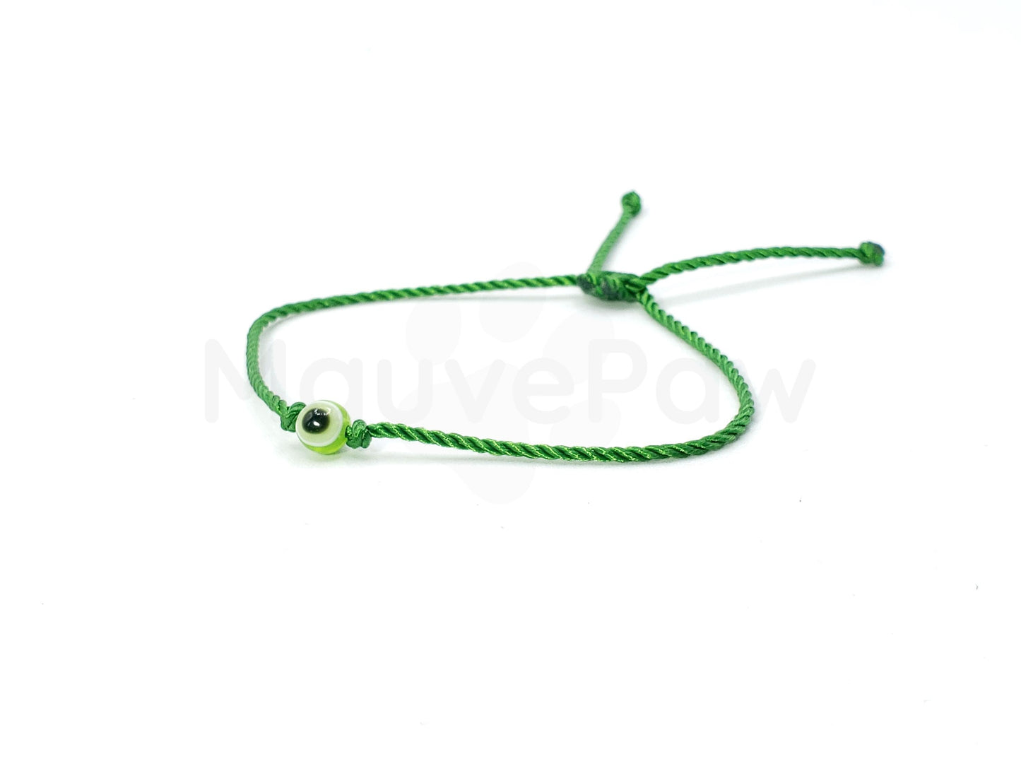 Evil eye green string bracelet, evil eye charm, money green string wristband, evil eye protection bracelet adjustable for man and woman