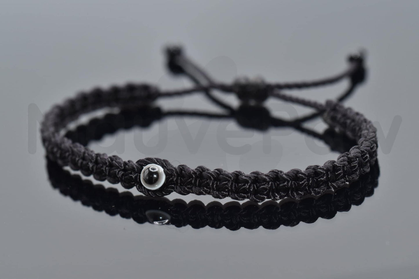 evil eye bracelet black string braided evil eye protection wristband, adjustable, good luck charm for man & woman