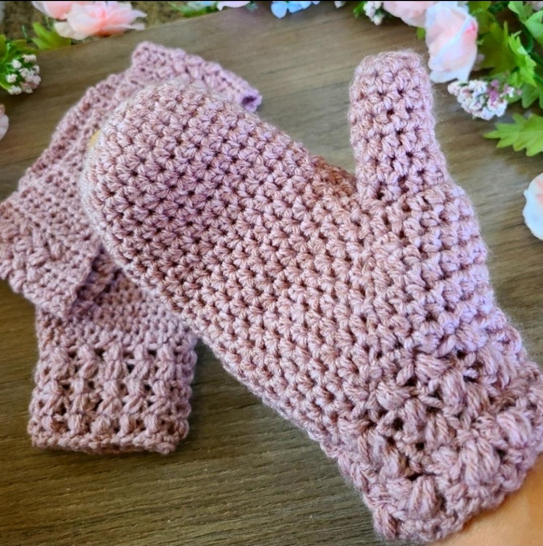 Earwarmer and mittens set