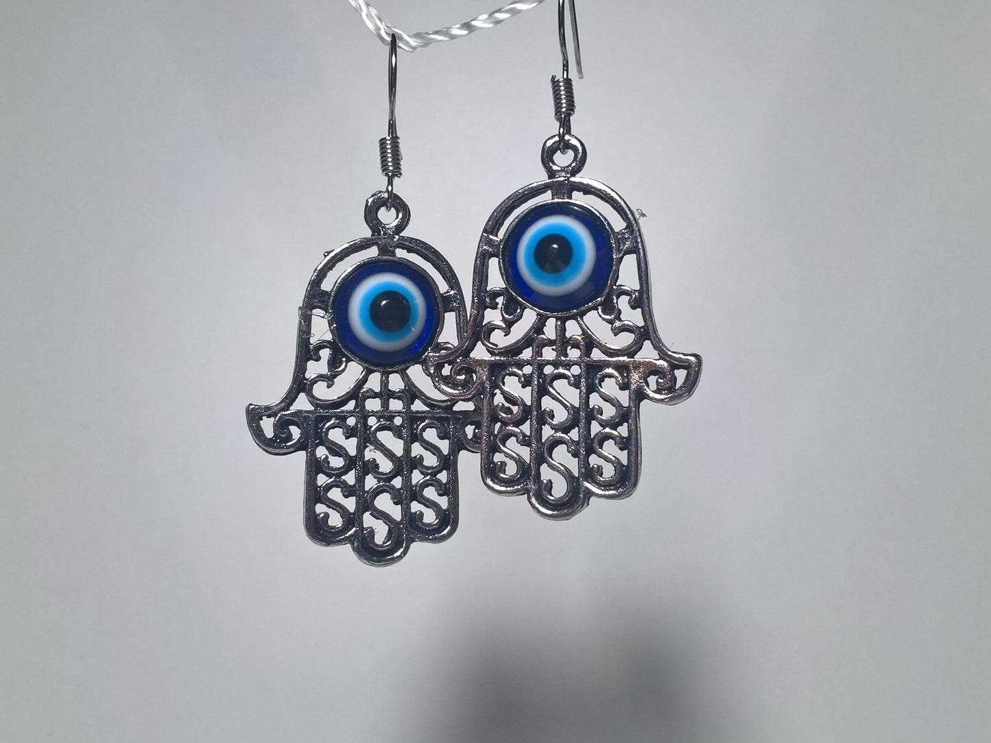 Hamsa hand evil eye earrings