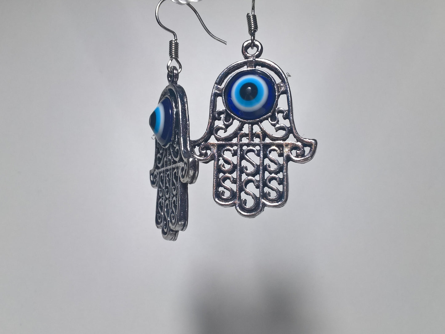 Hamsa hand evil eye earrings
