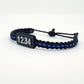 Thin blue line badge number bracelet