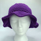 Womens purple crochet sun hat