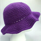 Womens purple crochet sun hat