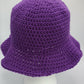 Womens purple crochet sun hat