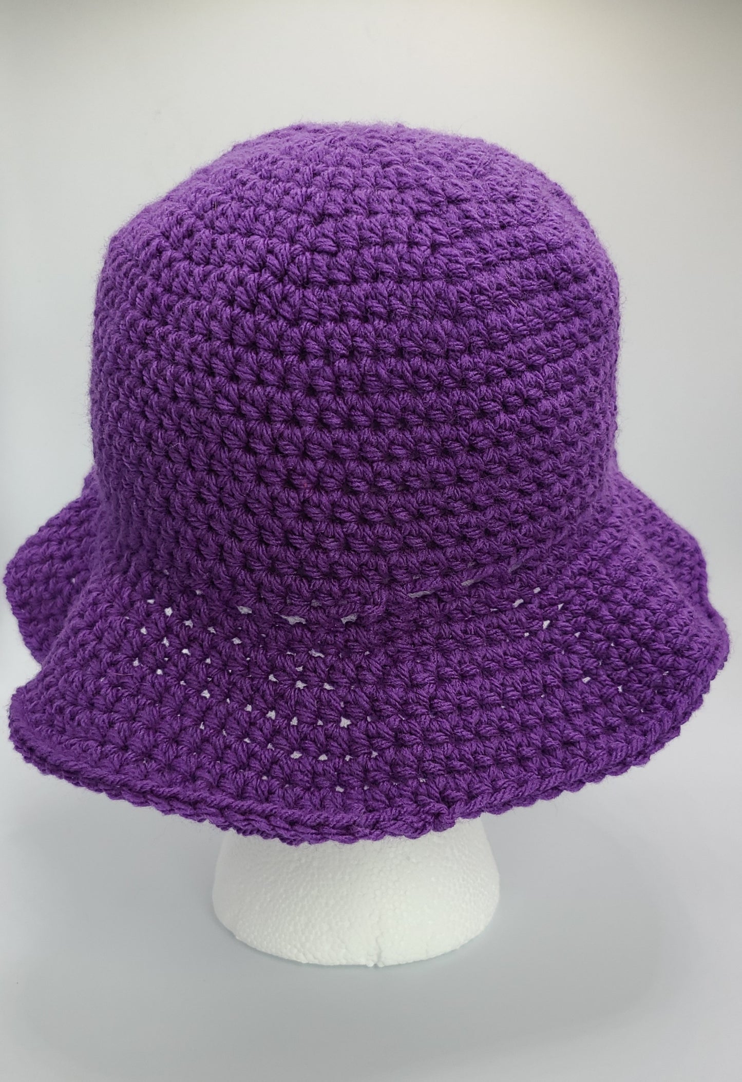 Womens purple crochet sun hat