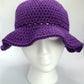 Womens purple crochet sun hat