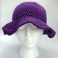 Womens purple crochet sun hat