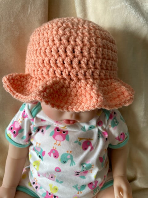 Crochet baby sun hat