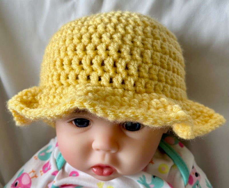 Crochet baby sun hat