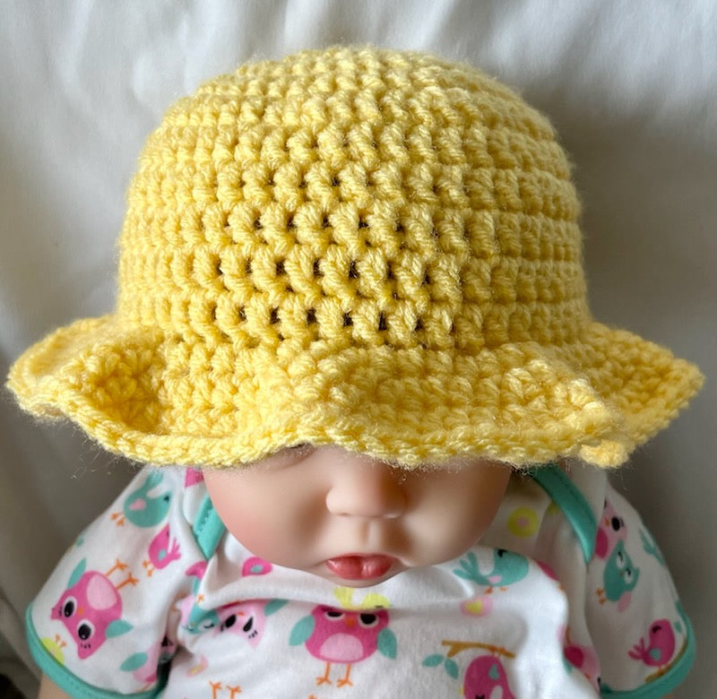 Crochet baby sun hat