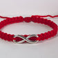 Beautiful infinity red string bracelet, adjustable for man and woman