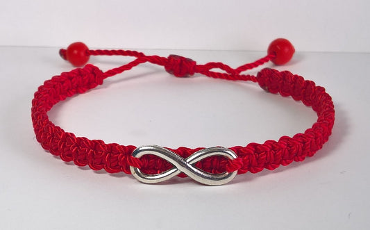 Beautiful infinity red string bracelet, adjustable for man and woman