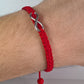 Beautiful infinity red string bracelet, adjustable for man and woman