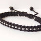 Thin Grey Line braided bracelet -Corrections Officer wristband -new -handmade -for man & woman