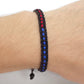 Half thin blue line and half red line bracelet, half blue line and half red line -support police & firefighters -new -adjustable