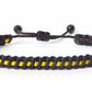 Thin yellow Line braided bracelet - Dispatchers wristband -new -handmade -for man & woman