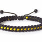 Thin yellow Line braided bracelet - Dispatchers wristband -new -handmade -for man & woman