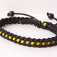 Thin yellow Line braided bracelet - Dispatchers wristband -new -handmade -for man & woman