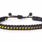 Thin yellow Line braided bracelet - Dispatchers wristband -new -handmade -for man & woman