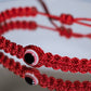 Mens evil eye red string bracelet, braided red string wristband, evil eye protection braided bracelet for man & woman