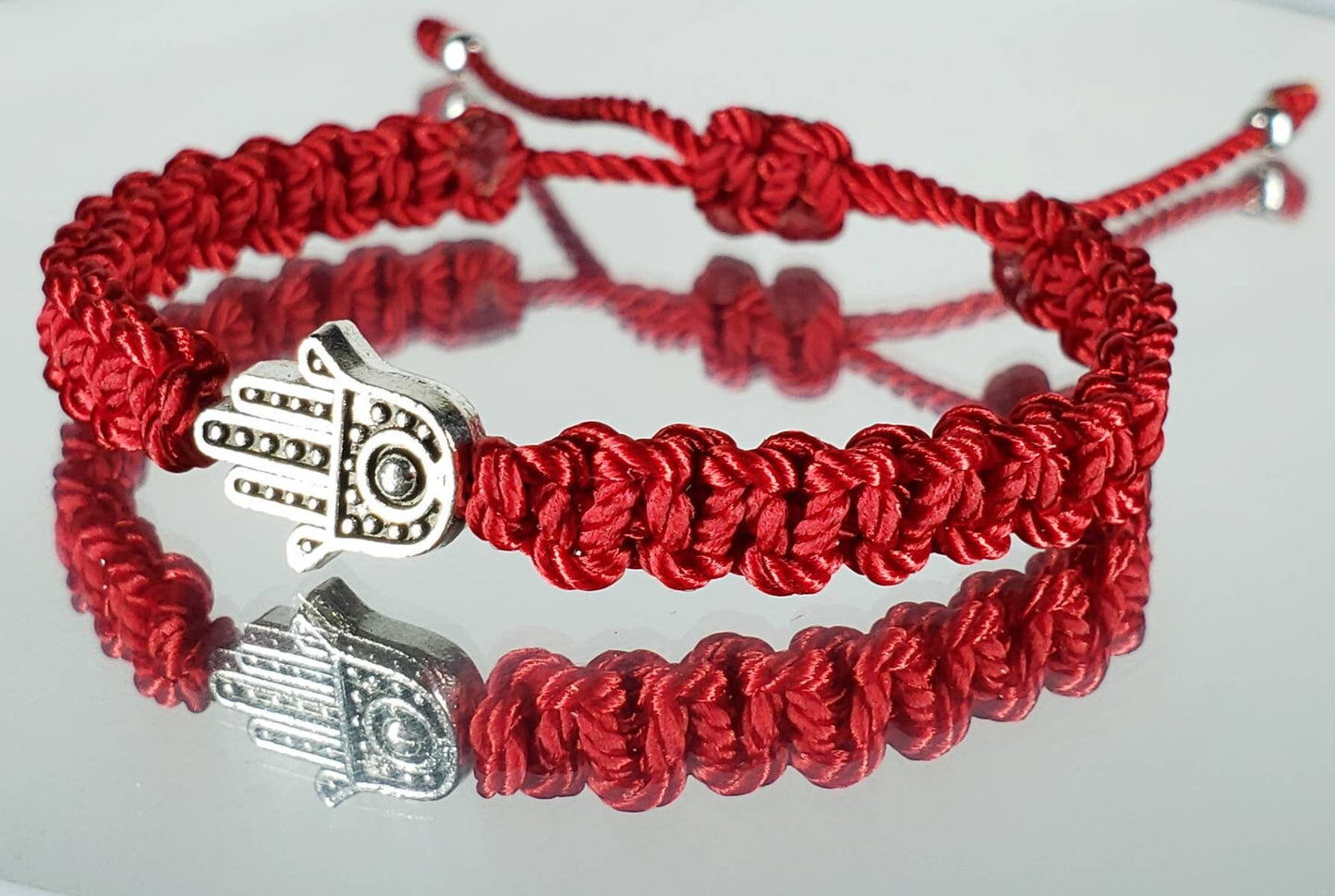 Kids size red string bracelet, Hand of God bracelet evil eye protection, luck and Evil eye amulet, red string hamsa hand adjustable for kids