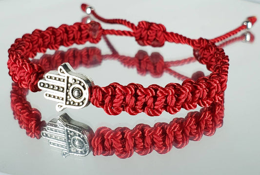 Kids size red string bracelet, Hand of God bracelet evil eye protection, luck and Evil eye amulet, red string hamsa hand adjustable for kids