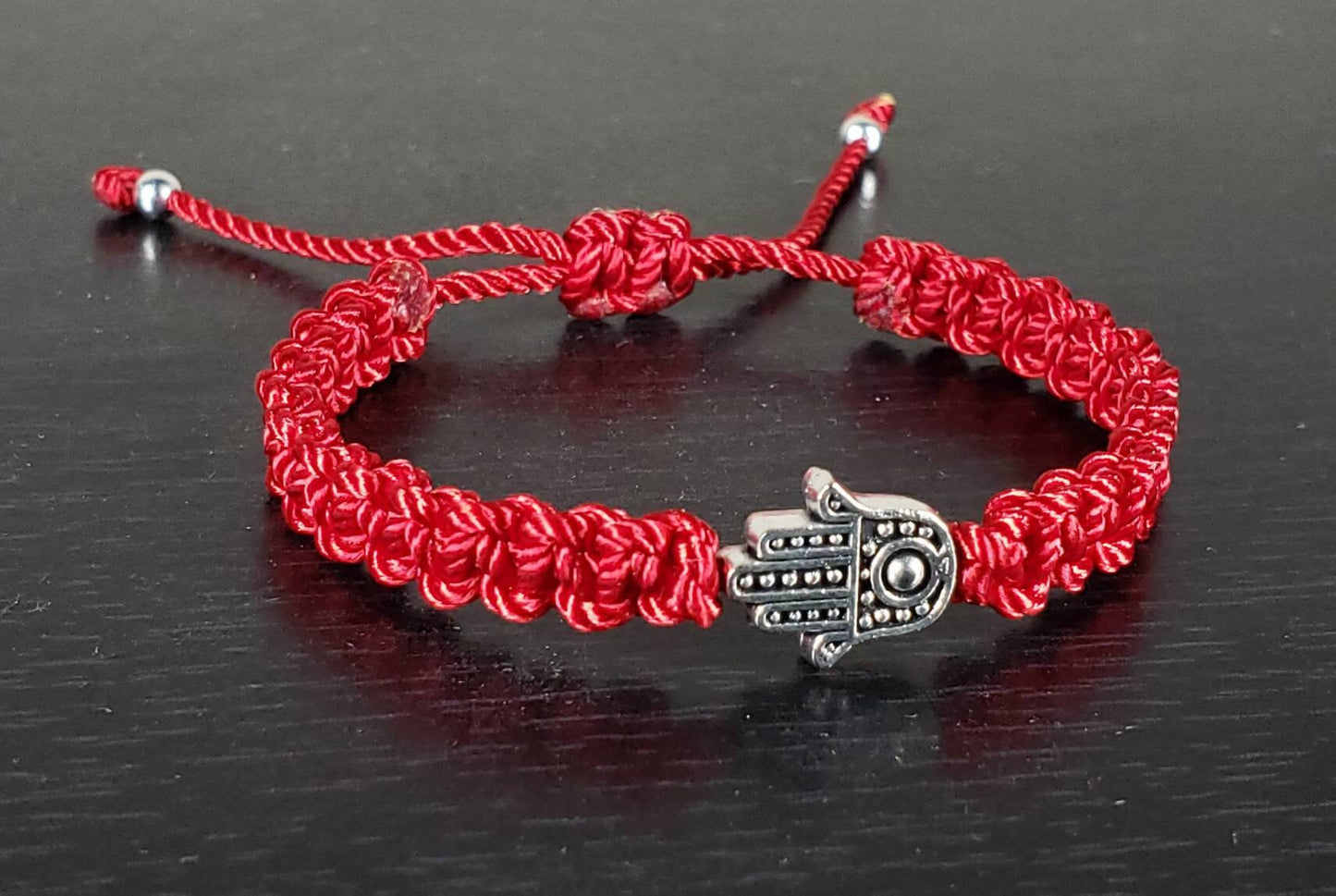 Kids size red string bracelet, Hand of God bracelet evil eye protection, luck and Evil eye amulet, red string hamsa hand adjustable for kids