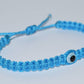 evil eye bracelet, blue string, evil eye wristband, braided evil eye protection bracelet, adjustable, for man and woman