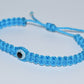 evil eye bracelet, blue string, evil eye wristband, braided evil eye protection bracelet, adjustable, for man and woman