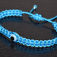 evil eye bracelet, blue string, evil eye wristband, braided evil eye protection bracelet, adjustable, for man and woman