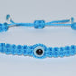 evil eye bracelet, blue string, evil eye wristband, braided evil eye protection bracelet, adjustable, for man and woman