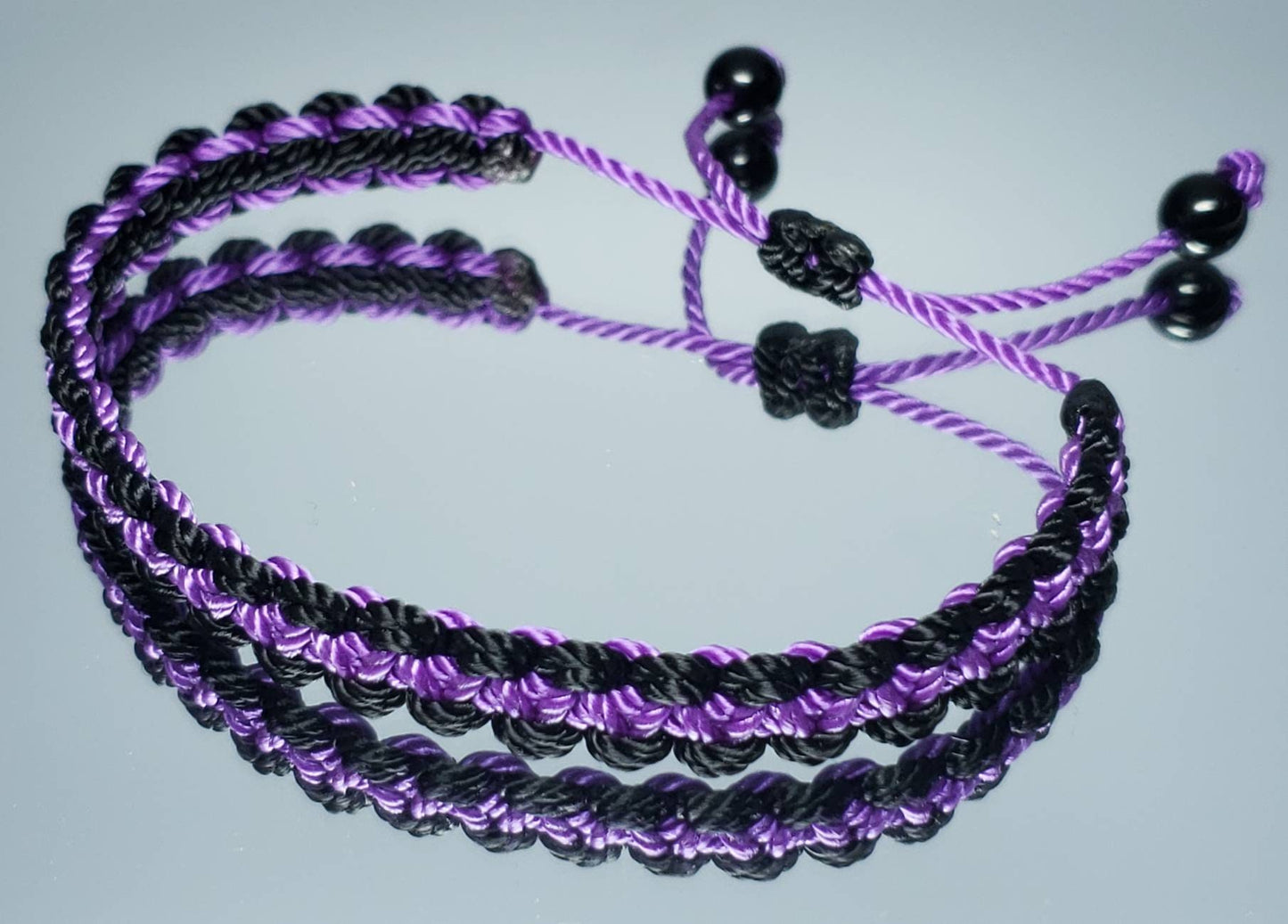 Thin purple line bracelet, Fashionable and durable thin purple line wristband, adjustable for man & woman