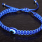 Evil eye amulet bracelet, good luck blue string wristband, evil eye protection, good luck charm, adjustable, new, for man and women