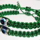 Evil eye amulet bracelet, emerald green string evil eye bracelet, evil eye wristband, evil eye protection, good luck charm, adjustable