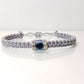 evil eye bracelet, evil eye protection amulet, silver braided bracelet, brand new, adjustable.