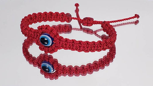 Beautiful Evil eye amulet bracelet, good luck bracelet, good luck red string wristband, evil eye protection, good luck charm, adjustable