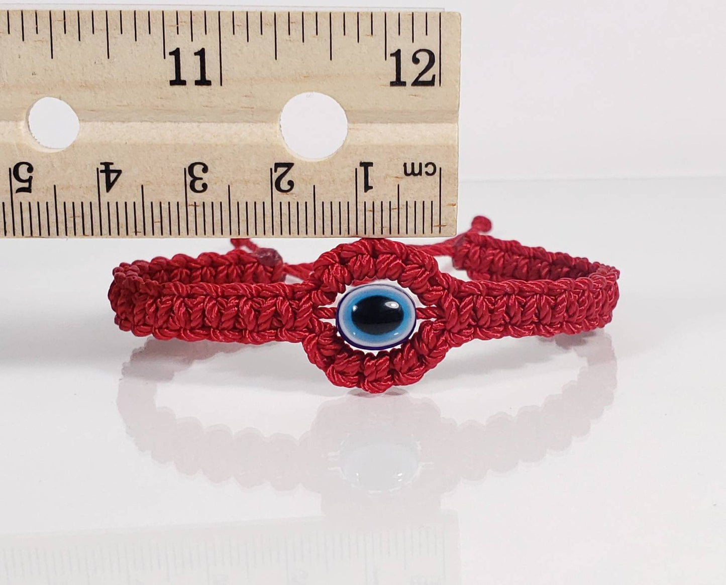 Beautiful Evil eye amulet bracelet, good luck bracelet, good luck red string wristband, evil eye protection, good luck charm, adjustable