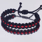 Kids size Thin Red Line beacelet, Support Firefighters bracelet, thin red line wristand, adjustable, for kids