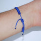 Evil eye amulet bracelet, good luck blue string wristband, evil eye protection, good luck charm, adjustable, new, for man and women