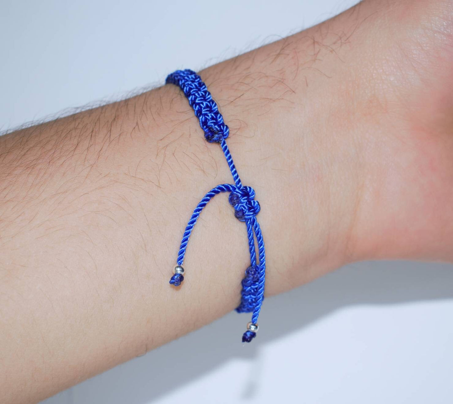 Evil eye amulet bracelet, good luck blue string wristband, evil eye protection, good luck charm, adjustable, new, for man and women