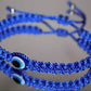 Evil eye amulet bracelet, good luck blue string wristband, evil eye protection, good luck charm, adjustable, new, for man and women